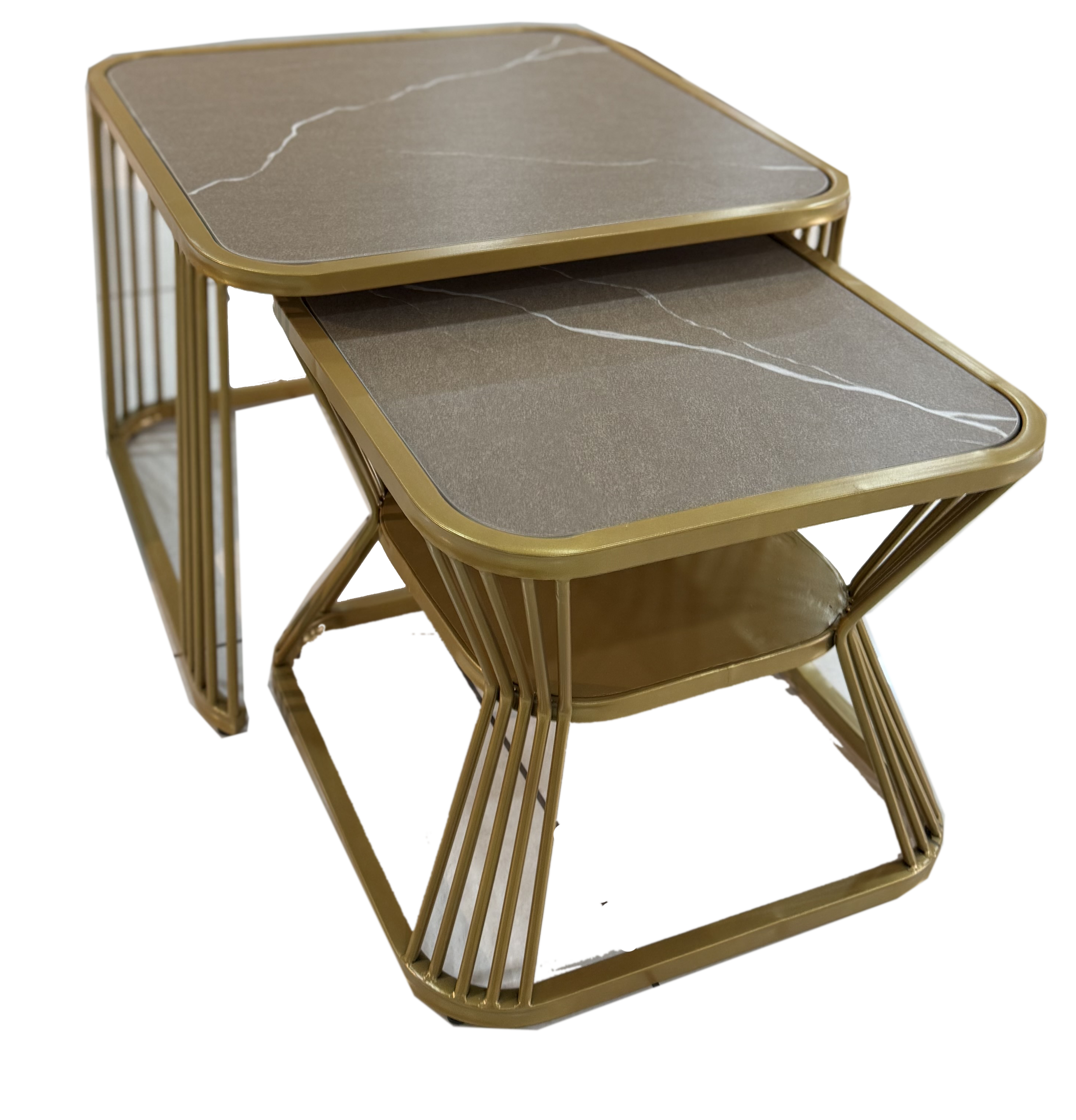 SQUARE CENTER TABLE SET OF TWO